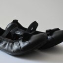 Gr. 36 GEOX  Ballerina schwarz Leder schmal